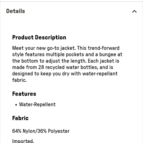 NWT Fabletics All Weather Jacket Floral XS - Picture 8 of 8